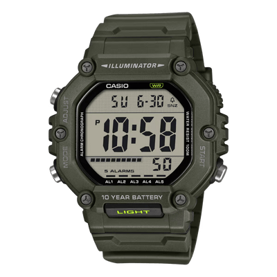 Casio Youth AE-1600HX-3AV Dark Olive Resin Digital Men Watch