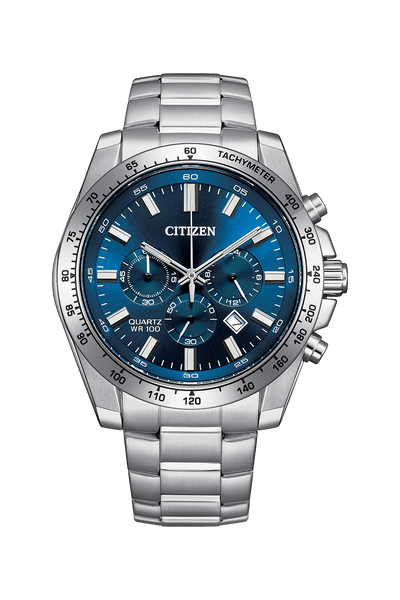 Citizen Quartz AN8230-59M Chronograph Blue Dial Steel Men Watch