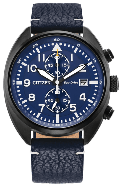 Citizen Eco-Drive CA7048-08L Chronograph Calf Leather Men Watch