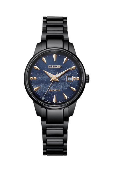 Citizen Eco-Drive EW2595-81L Black Strap Sapphire Crystal Women Watch