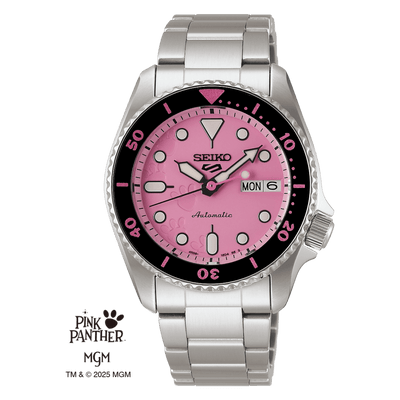 Seiko 5 Sports SRPM07K1 Pink Panther Limited 9999 Pink Automatic Men Watch