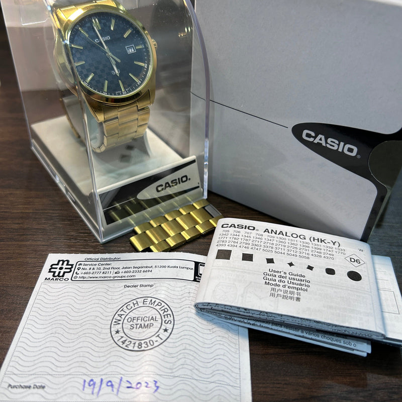 [Pre-Owned] Casio Enticer MTP-VD03G-1A Gold Men Watch