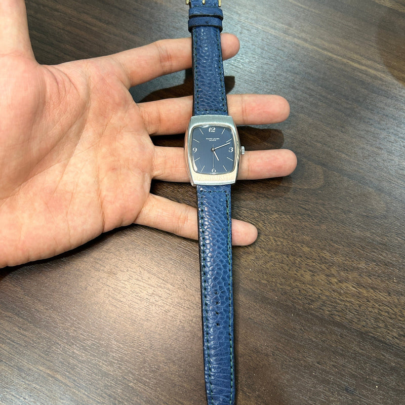 [Pre-Owned] Fevre Leuba Manual Winding Blue Unisex Vintage Square Watch (Swiss Made)