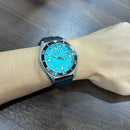 [Pre-Owned] Citizen Eco-Drive AW1760-14X Turquoise Blue Men Watch