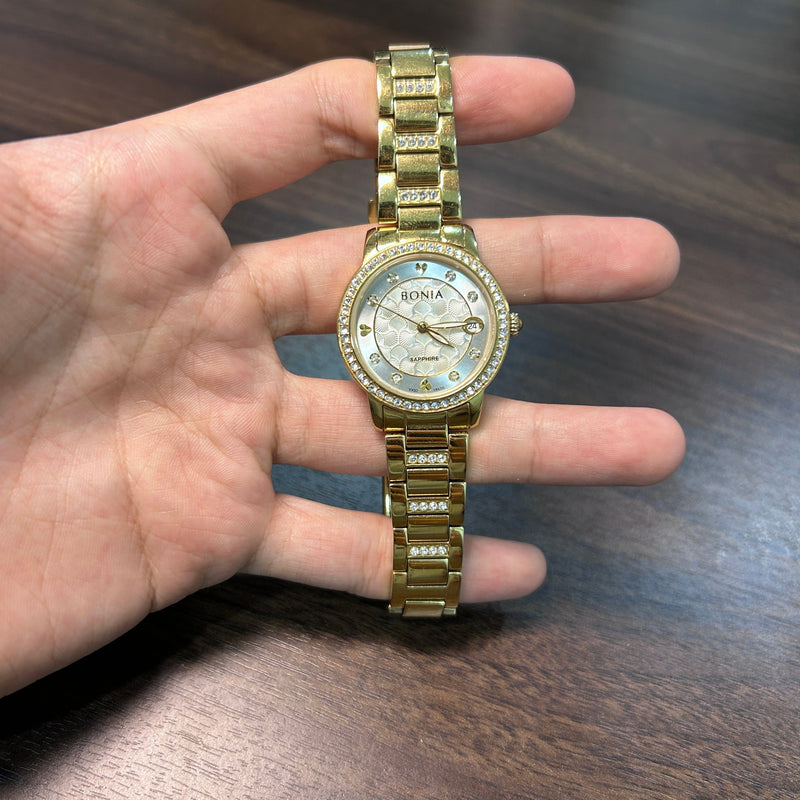 [Pre-Owned] Bonia Sapphire Gold Quartz Women Watch