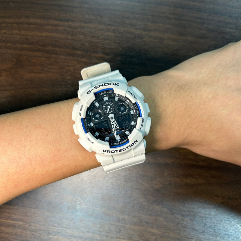 [Pre-Owned] Casio G-Shock GA-100B-7A All White Men Watch