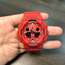 [Pre-Owned] Casio G-Shock GA-100C-4A All Red Men Watch