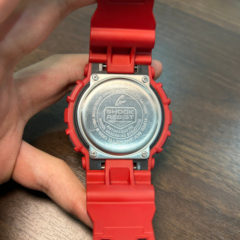 [Pre-Owned] Casio G-Shock GA-100C-4A All Red Men Watch