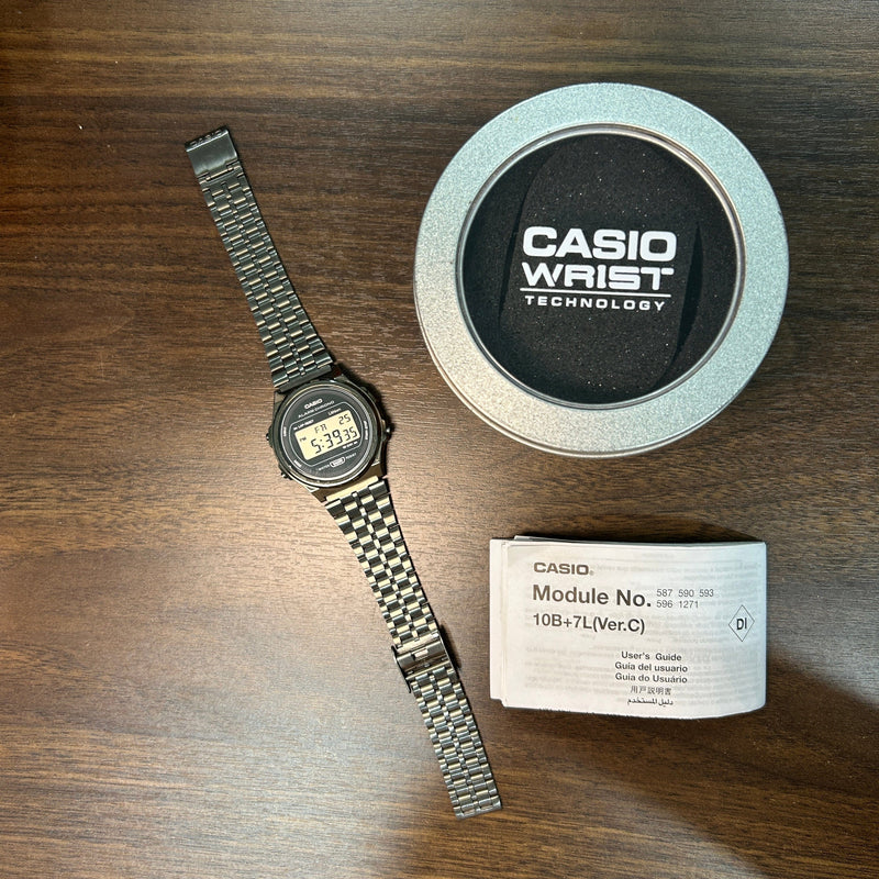 [Pre-Owned] Casio Vintage A161WEGG-1A Black Digital Unisex Watch