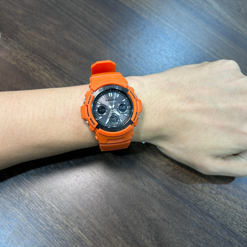 [Pre-Owned] Casio G-Shock AWG-M100MR-4A Discontinued Orange Tough Solar Watch