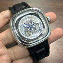 [Pre-Owned] Seven Friday S1/01 Skeleton Square Automatic Men Watch