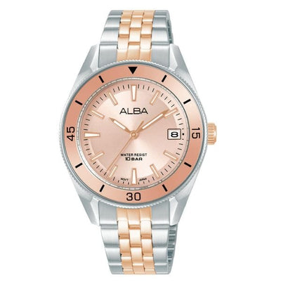 Alba Active AG8Q13X Rose Gold Dial Stainless Steel Quartz Women Watch 