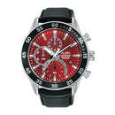 Alba Active AM3899X Black Leather Strap Quartz Chronograph Men Watch