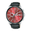 Alba Active AM3949X Quartz Chronograph Maroon Dial Leather Men Watch