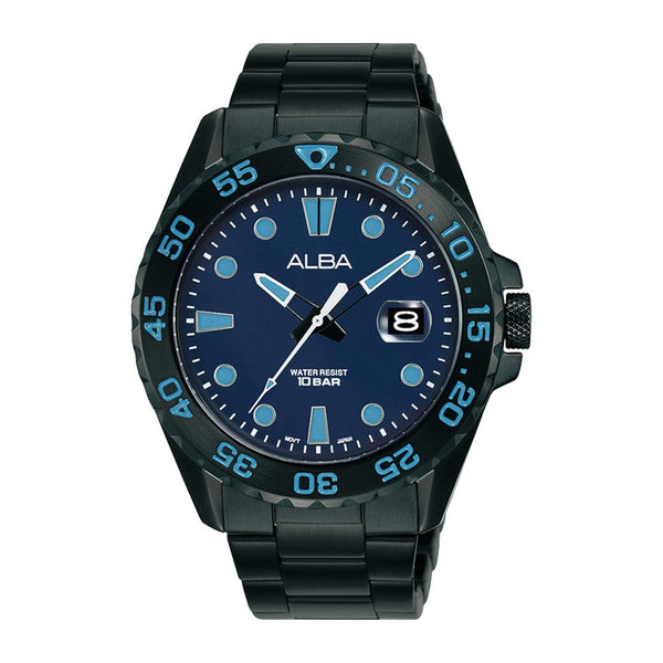 Alba Active AS9N27X Black Stainless Steel Quartz Men Watch