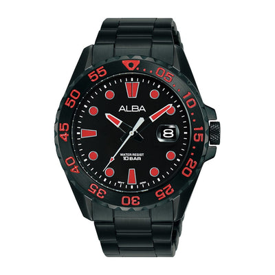 Alba Active AS9N29X Black Stainless Steel Quartz Chronograph Men Watch