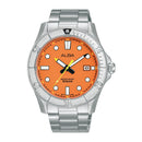 Alba Active AS9Q03X Stainless Steel Orange Dial Quartz Men Watch