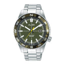 Alba Active AS9Q17X Green Dial Stainless Steel Quartz Men Watch