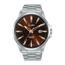 Alba Active AS9Q55X Brown Dial Stainless Steel Quartz Men Watch