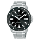 Alba Active AS9R91X Quartz Black Dial Stainless Steel Men Watch