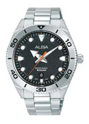 Alba Active AS9T15X1 Black Dial Stainless Steel Quartz Men Watch