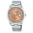 Alba Active AS9V93X Salmon Dial Stainless Steel Quartz Men Watch
