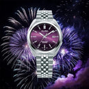 Alba Active AS9W37X1 Purple Dial Stainless Steel Quartz Men Watch