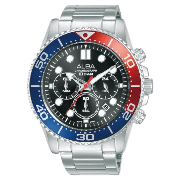 Alba Active AT3J35X Pepsi Stainless Steel Quartz Chronograph Men Watch