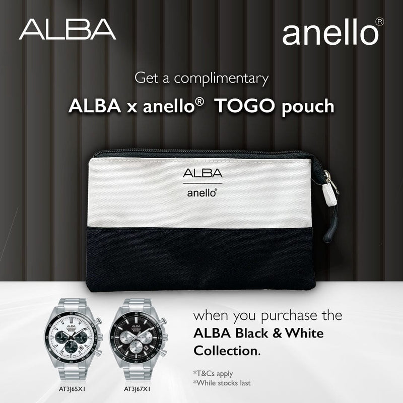 Alba X Anello Active AT3J65X Panda Quartz Chronograph Men Watch