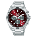 Alba Active AT3K83X Red Dial Steel Quartz Chronograph Men Watch