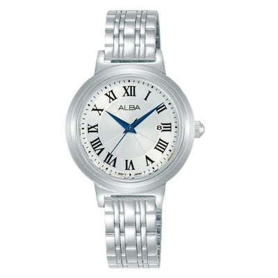 Alba Fashion AH7EB7X White Dial Stainless Steel Quartz Women Watch