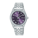 Alba Fashion AH7FE3X1 Analog Purple Dial Stainless Steel Women Watch