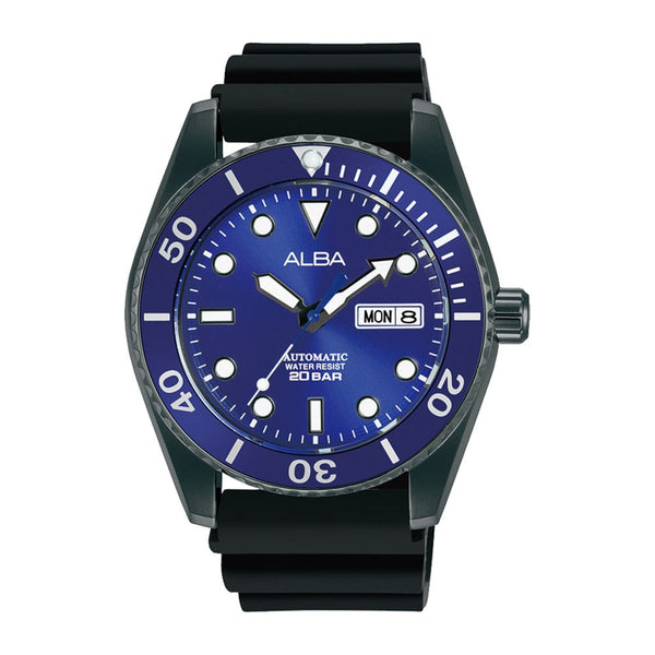 Alba Mechanical AL4361X Automatic Black Silicone Quartz Men Watch