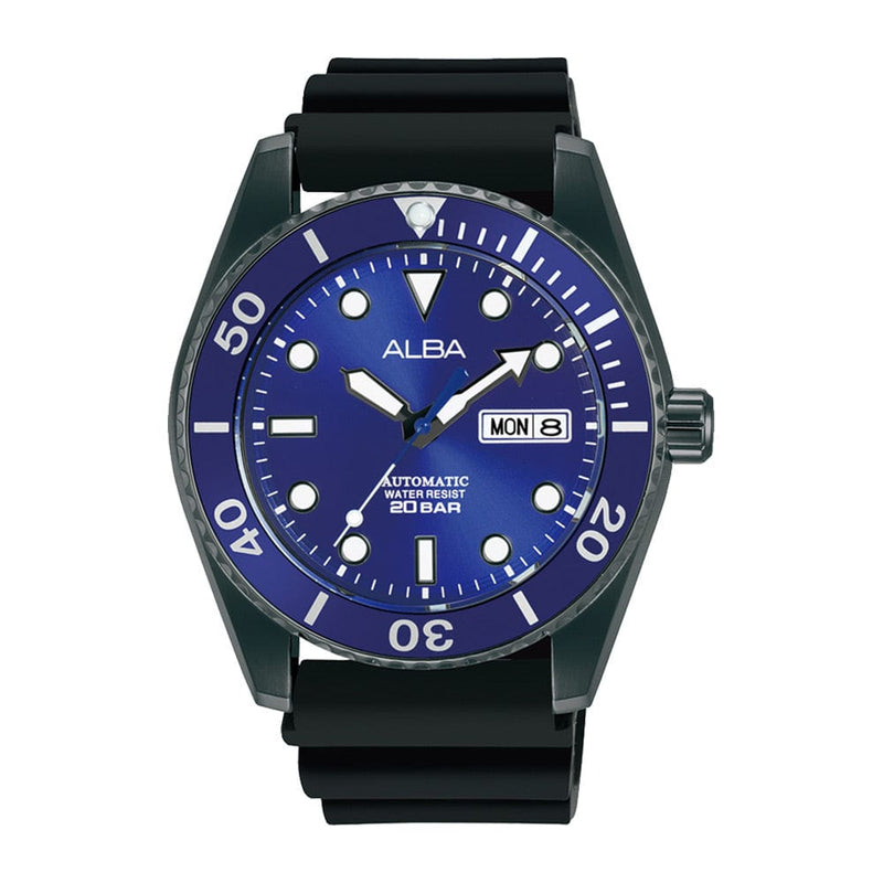 Alba Mechanical AL4361X Automatic Black Silicone Quartz Men Watch