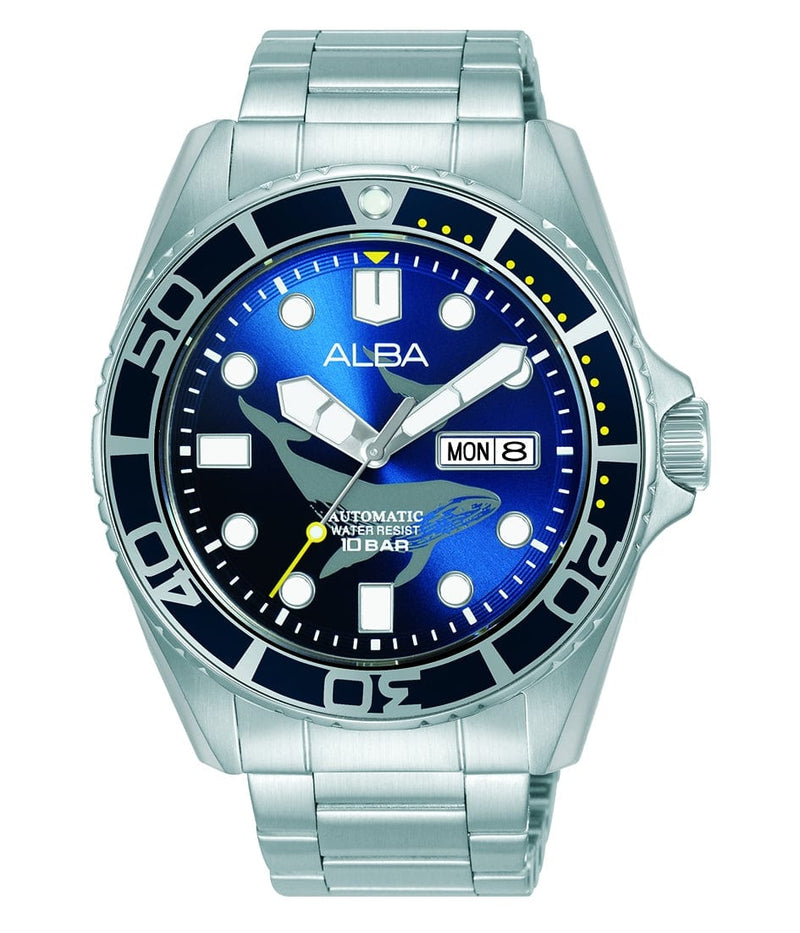 Alba Mechanical AL4617X Blue Whale Dial Automatic Steel Men Watch