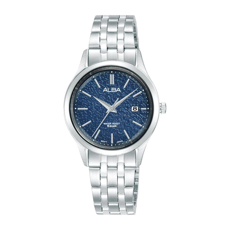 Alba Prestige AH7BS1X Blue Dial Stainless Steel Analog Women Watch