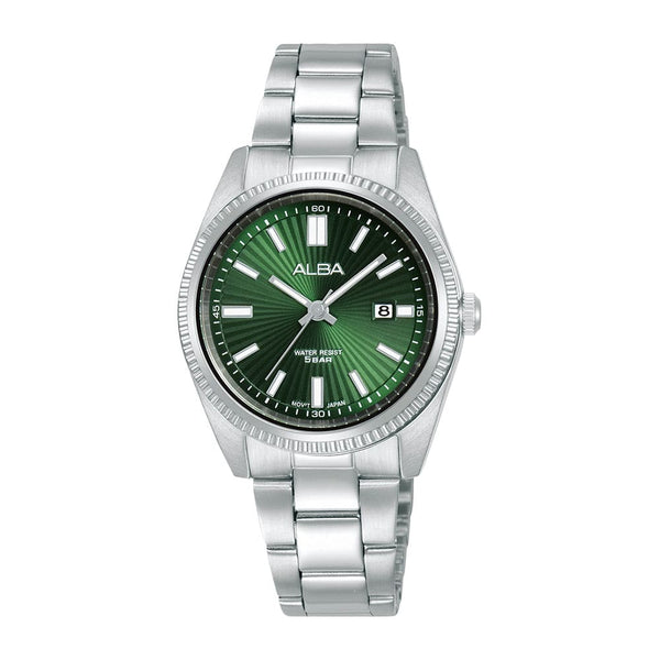 Alba Prestige AH7CK9X Stainless Steel Green Quartz Analog Women Watch