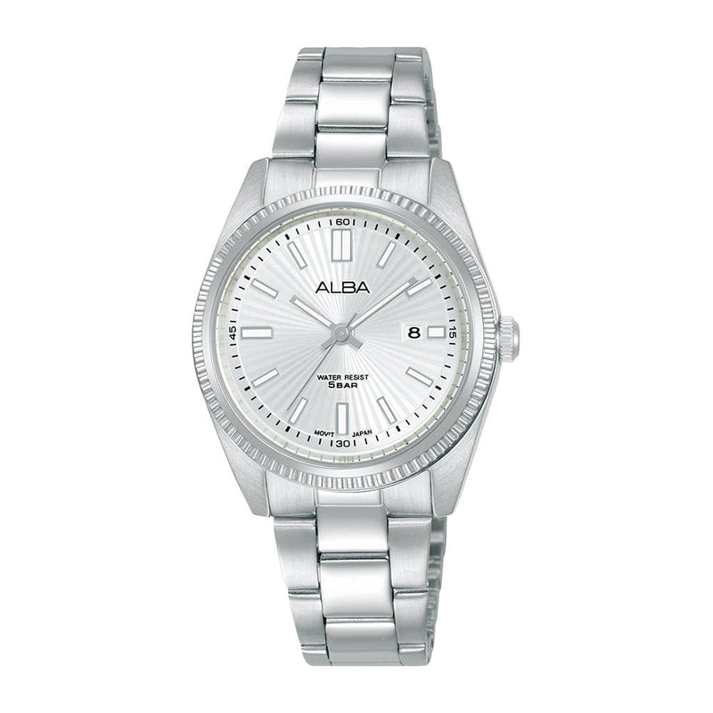 Alba Prestige AH7CL3X Silver Dial Stainless Steel Analog Women Watch