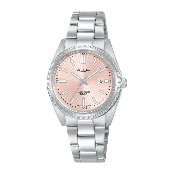 Alba Prestige AH7CL5X Pink Stainless Steel Analog Quartz Women Watch