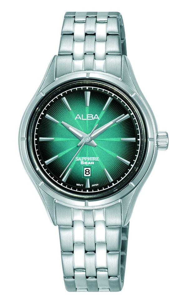 Alba Prestige AH7CY9X Analog Gradient Green Stainless Steel Watch