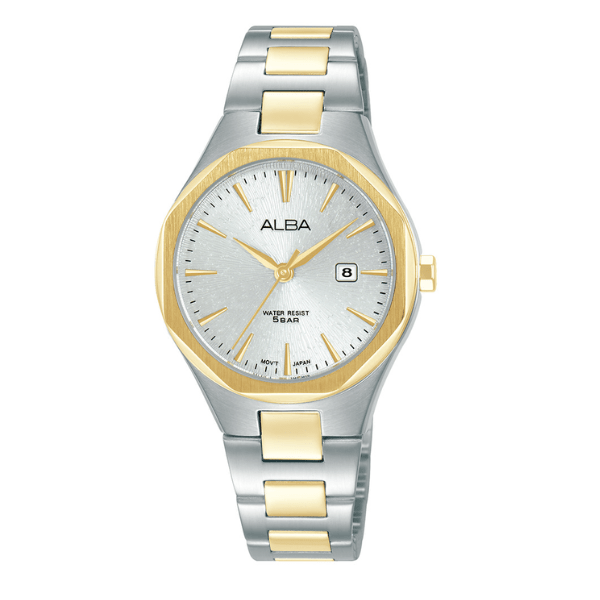 Alba Prestige AH7DN6X Silver Dial Stainless Steel Quartz Women Watch 