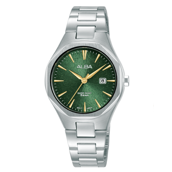 Alba Prestige AH7DN7X Green Dial Stainless Steel Quartz Women Watch