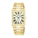 Alba Fashion AH7ES6X1 Gold Dial Sapphire Square Quartz Women Watch