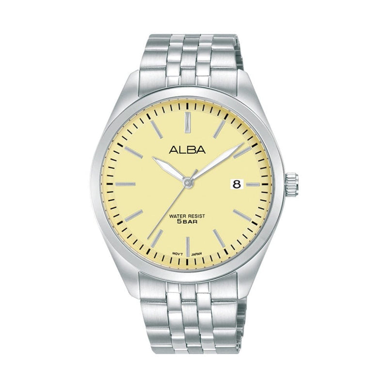 Alba Prestige AJ6189X Stainless Steel Luminous Dial Quartz Men Watch
