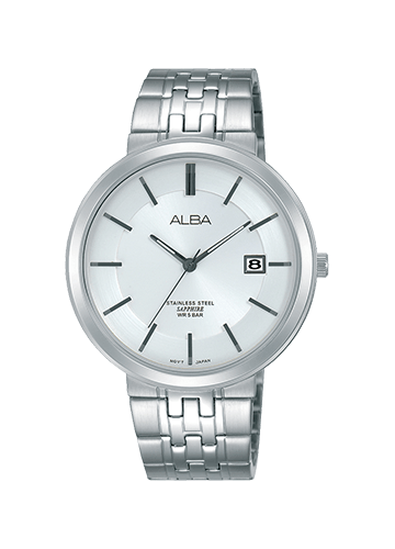 Alba Prestige AS9D83X Analog White Dial Stainless Steel Men Watch