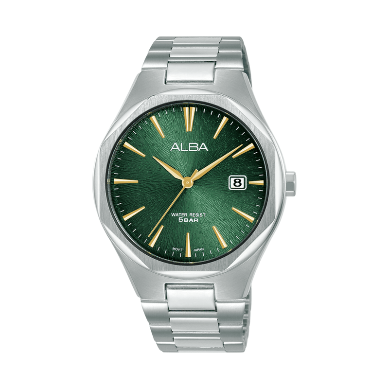 Alba Prestige AS9U55X Green Dial Stainless Steel Quartz Men Watch