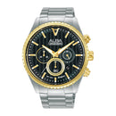 Alba Sign A AT3H96X Silver Stainless Steel Black Dial Quartz Men Watch