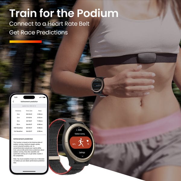 Amazfit Cheetah Pro Premium Running Smartwatch Race Predictions