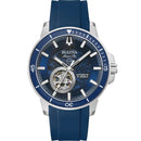 Bulova Marine Star 96A303 Blue Silicone Open Heart Automatic Men Watch