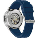 Bulova Marine Star 96A303 Blue Silicone Open Heart Automatic Men Watch